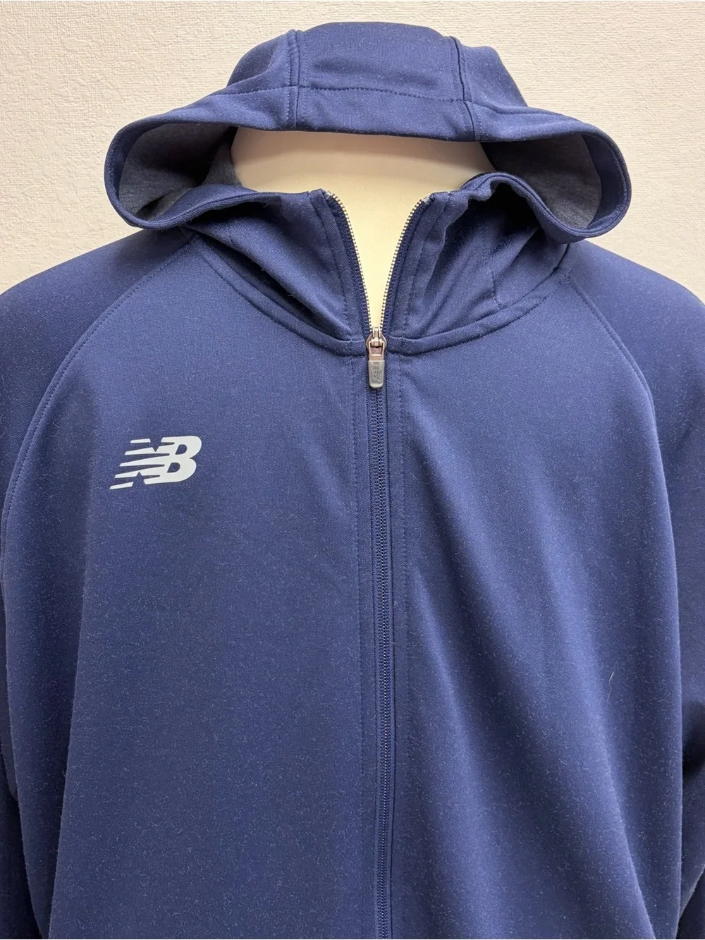 New Balance Navy Full-Zip Hooded Sweatshirt